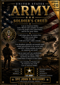 Military Creed Plaque – Handmade Veteran Tribute (All Branches)