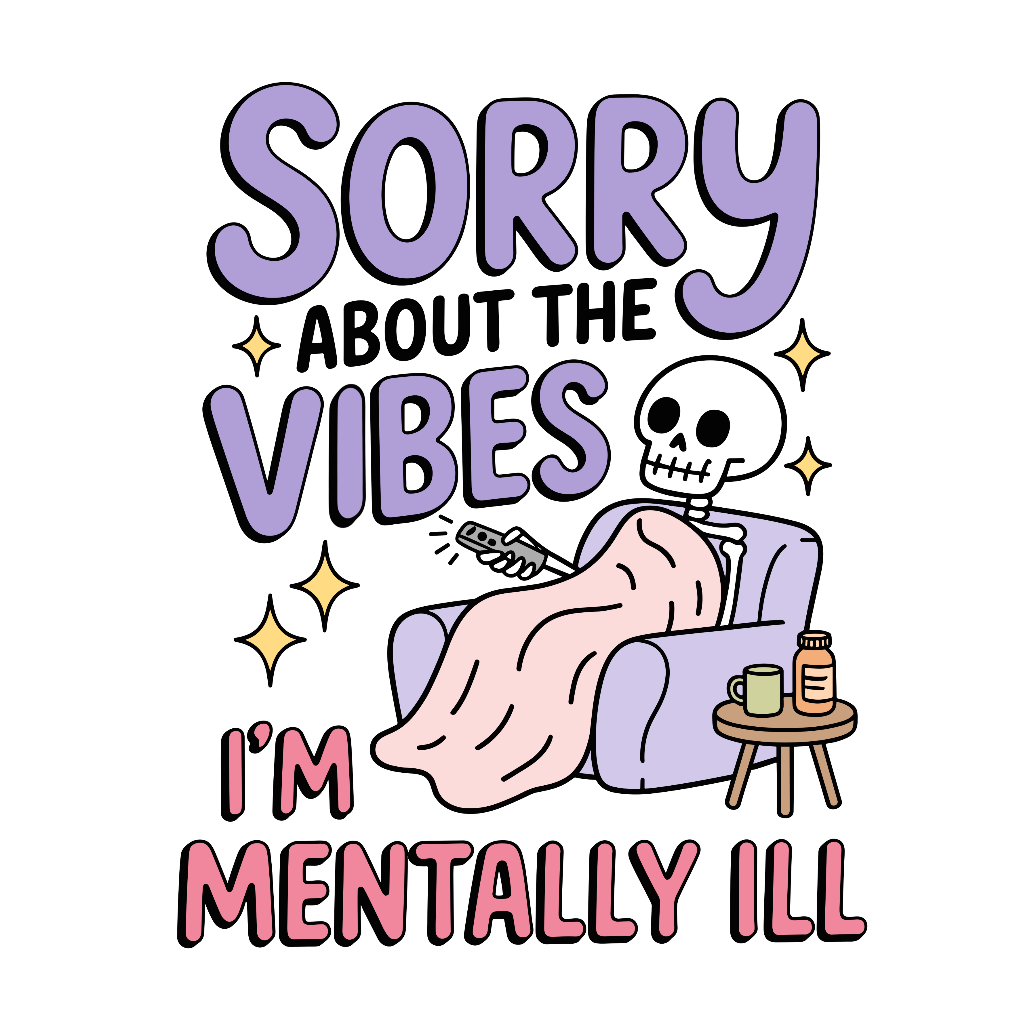 Mental Health Sticker Pack (10pcs) | Random Positive & Affirming Designs | Waterproof Vinyl